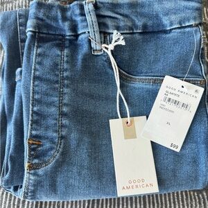 Good American Classic Blue Straight Leg Jeans